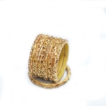 Golden Geometric Charm Bangles - Image 5