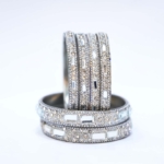 Silver Mirage Stone Bangles - Image 5