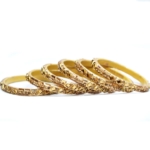Golden Geometric Charm Bangles - Image 6