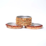 Gold & Ruby-Red Bangle Set - Image 7