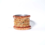 Gold & Ruby-Red Bangle Set - Image 5
