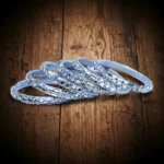 Shimmer Carved Silver Bangles - Image 4