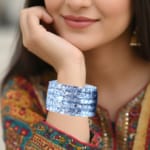 Shimmer Carved Silver Bangles