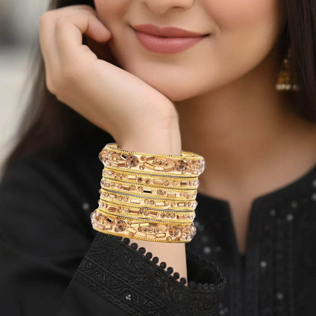 Golden Aura Glam Bangles