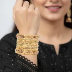 Golden Aura Glam Bangles - Image 3