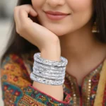 Moonlit Ice Bangle Set