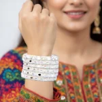 Pearl Glow White Bangle Set - Image 3