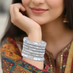 Silver Mirage Stone Bangles