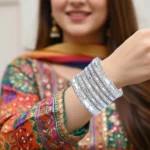 Silver Mirage Stone Bangles - Image 2