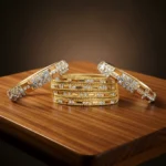 Golden Radiance Grid Bangles - Image 4