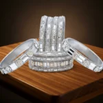 Frosted Prism Silver Bangles - Image 4