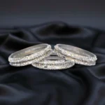 Crystal Frost Silver Bangle Set - Image 4