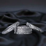 Intricate Silver-Toned Bangle Set - Image 4