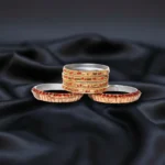 Gold & Ruby-Red Bangle Set - Image 4