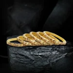 Golden Geometric Charm Bangles - Image 4