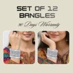 Silver Mirage Stone Bangles - Image 8