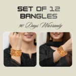 Golden Ember Stone Bangle Set - Image 8