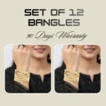Golden Radiance Grid Bangles - Image 8