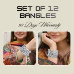 Silver Crystal Grid Bangles - Image 8