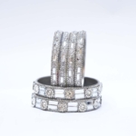 Frosted Prism Silver Bangles - Image 5