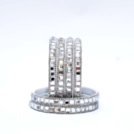 Silver Crystal Grid Bangles - Image 5