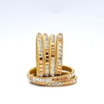 Golden Radiance Grid Bangles - Image 5