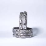 Intricate Silver-Toned Bangle Set - Image 5