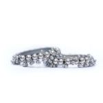 Silver Ghungroo Drape Bangles - Image 6