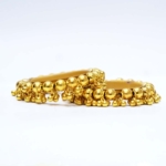 Golden Ghungroo Drape Bangles - Image 5