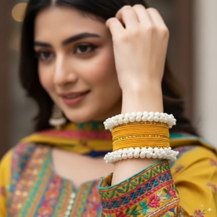 Sunshine Pearl Glow Bangles