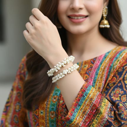Pearl Orbit Bangles