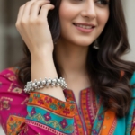 Silver Ghungroo Drape Bangles - Image 3